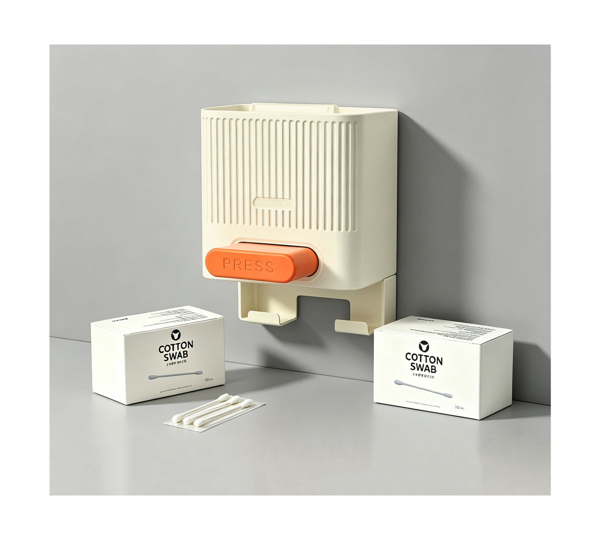Automatic Cotton Swab Holder - Orange