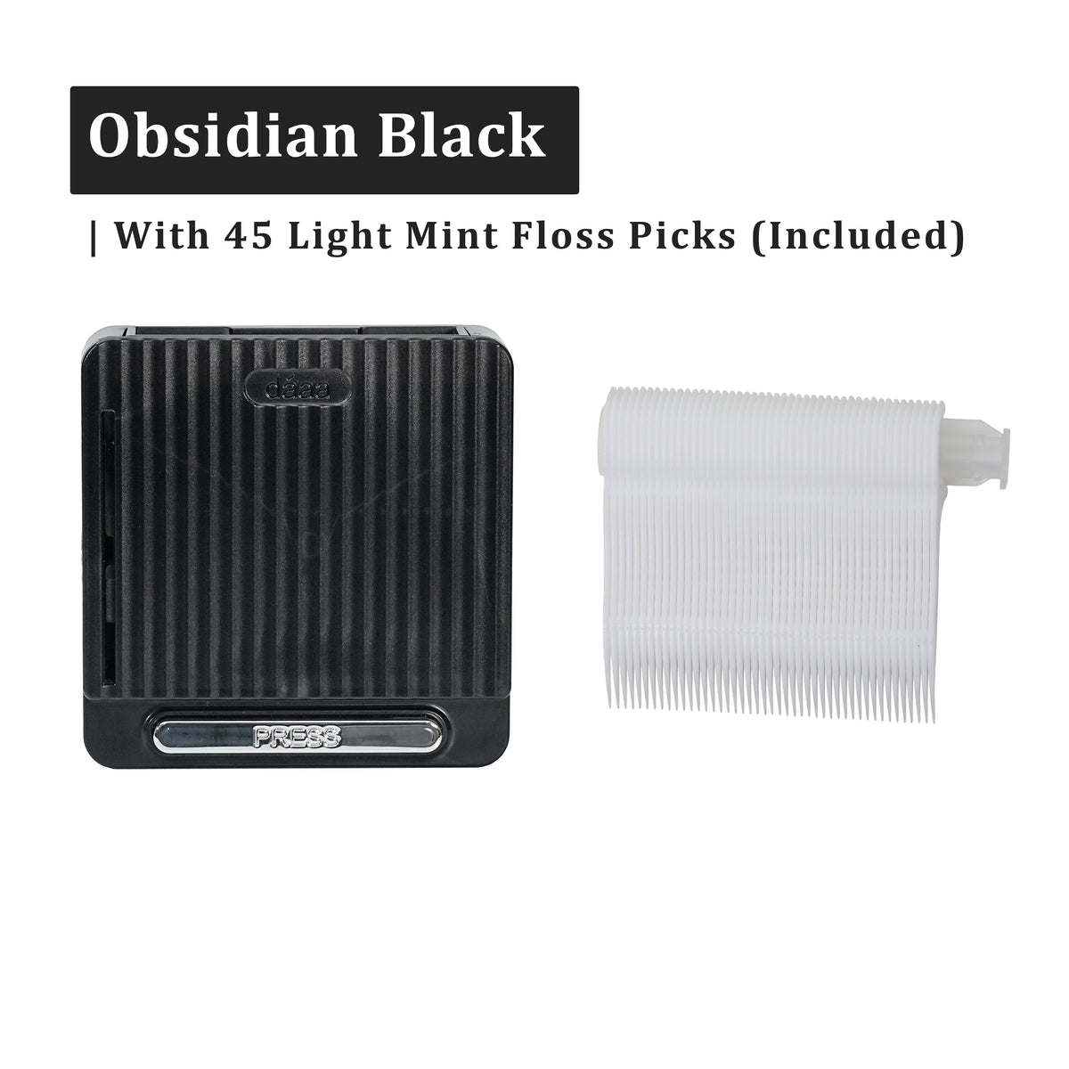 Automatic Dental Floss Case - Obsidian Black, 1 bag