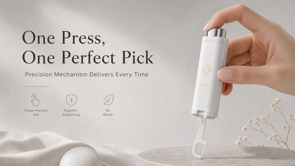 NONOLADY portable floss box — One Press, One Perfect Pick