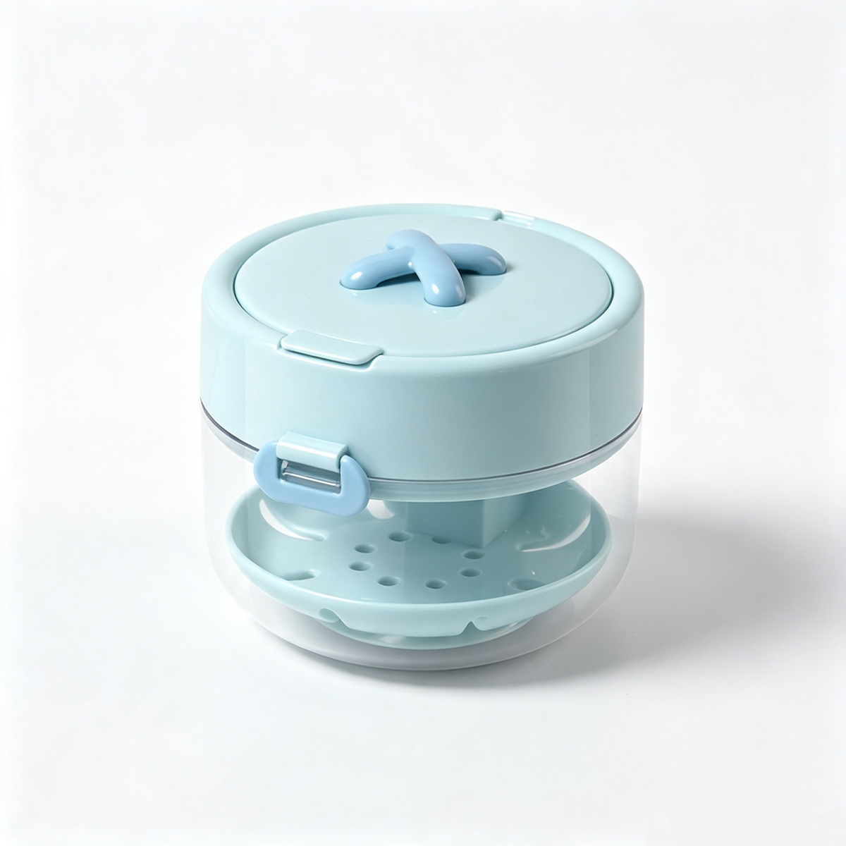 3-in-1 Portable Retainer Cleaning and Storage Case - Blue