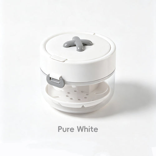 3-in-1 Portable Retainer Cleaning and Storage Case - White