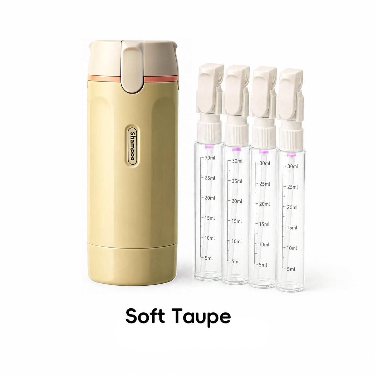 4-in-1 Travel Cosmetic Dispenser Bottle - Beige