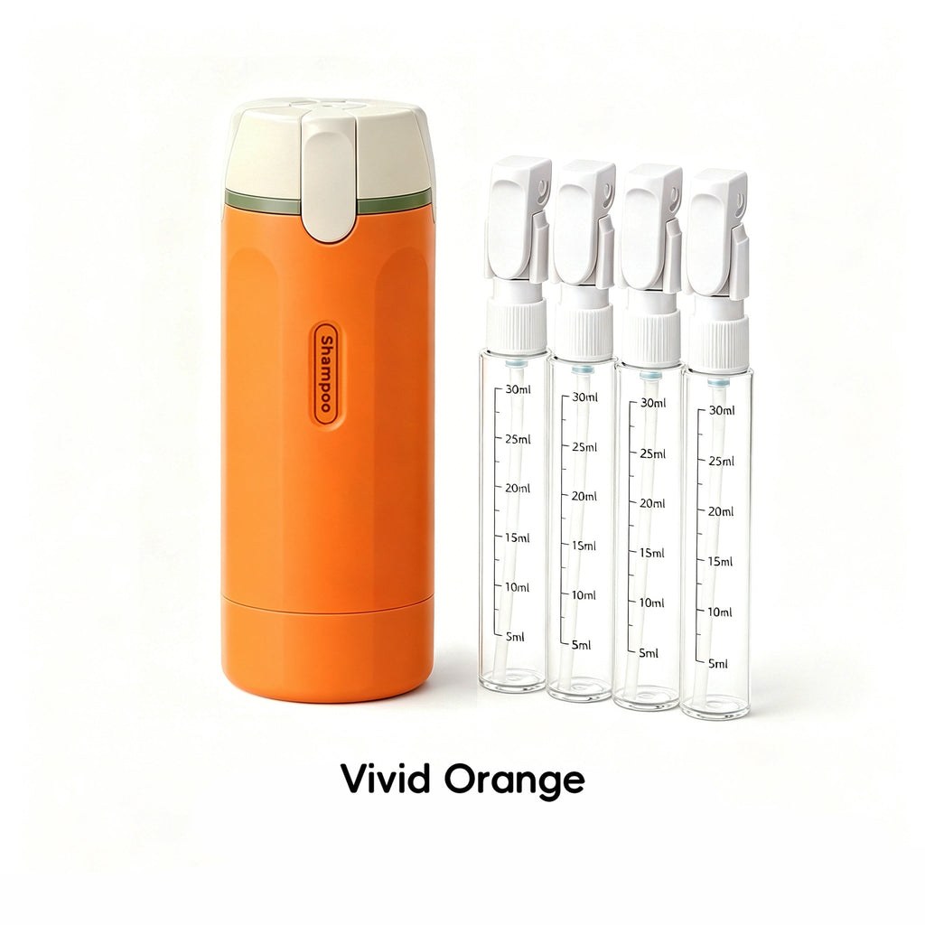 4-in-1 Travel Cosmetic Dispenser Bottle - Orange