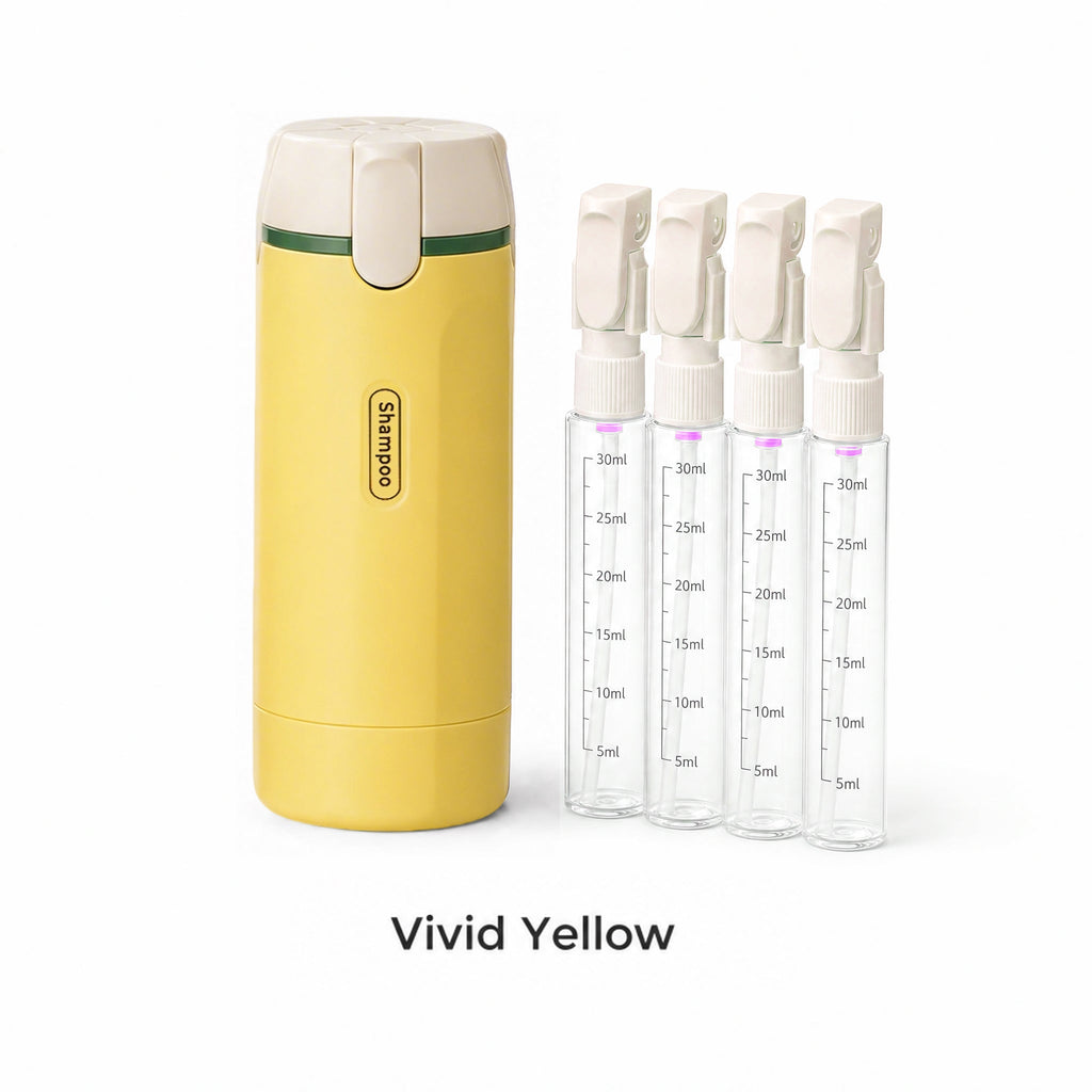4-in-1 Travel Cosmetic Dispenser Bottle - Yellow