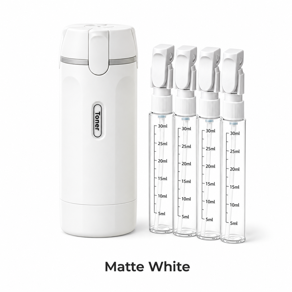 NONOLADY 4-in-1 travel bottle - White front view